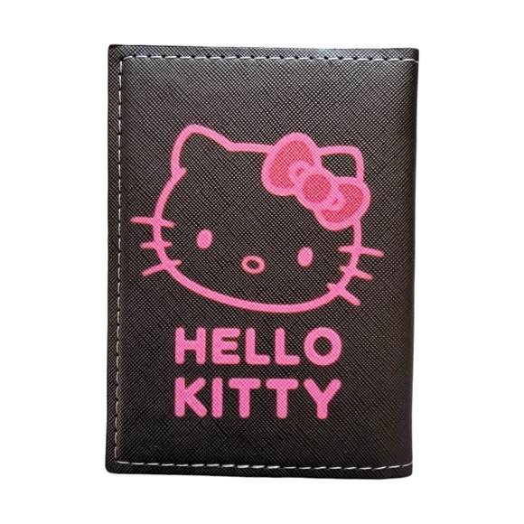 Just In!! HELLO KITTY Vegan Leather Card Passport Money Wallet Holder - Picture 2 of 9